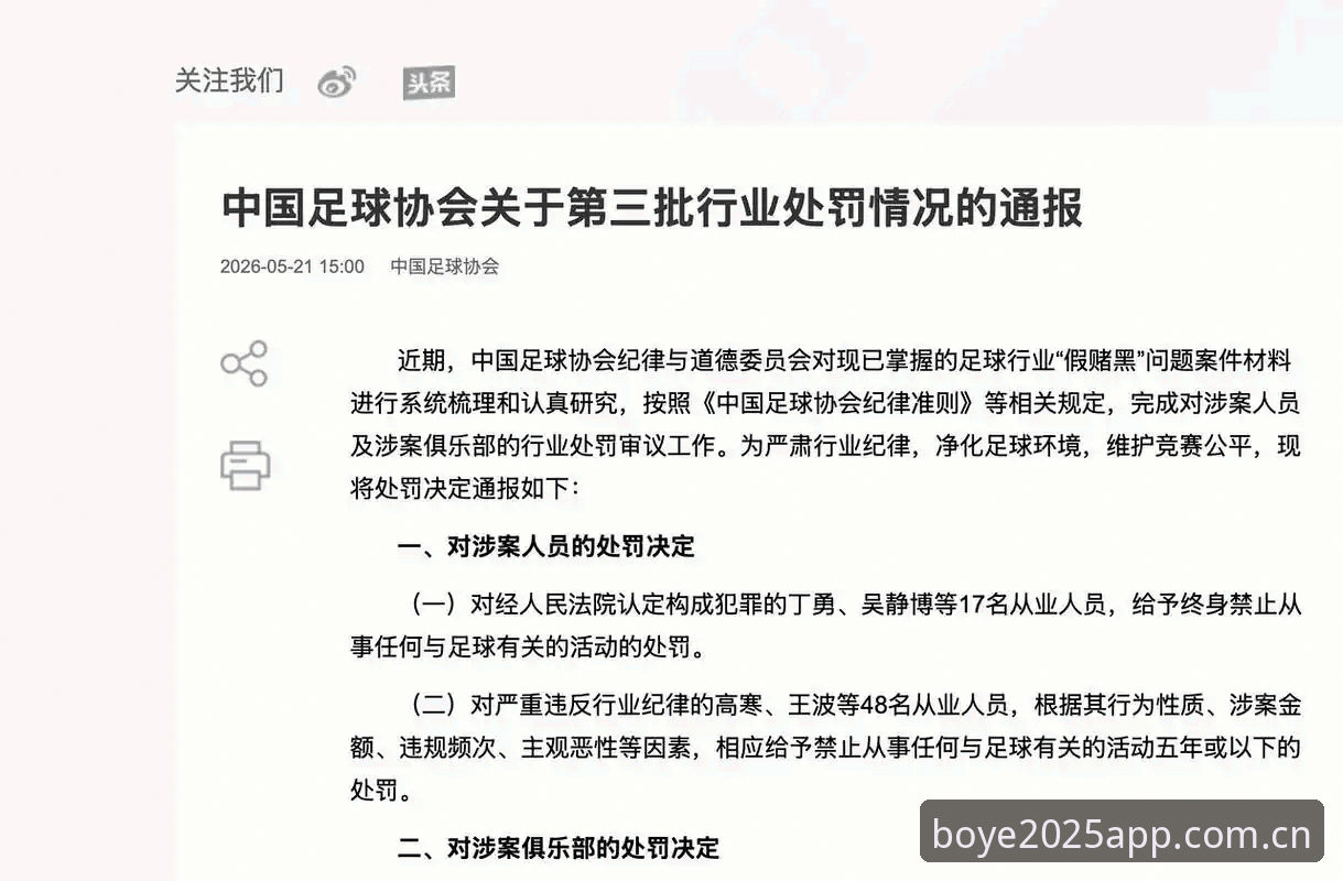 中国足协第三批禁足名单全面解析：65人遭处罚，足球反腐风暴再升级